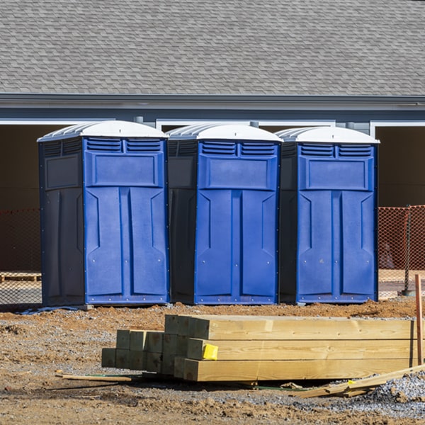 is there a specific order in which to place multiple porta potties in Island Falls Maine